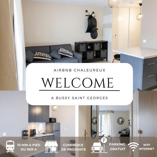 Bussy-Saint-Georges Apartment | Charmant studio en résidence avec parking
