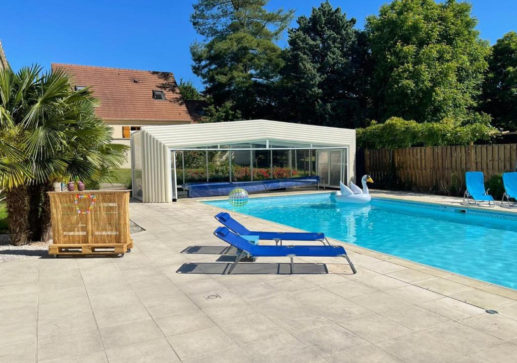 Rosny-sur-Seine House | L'Annexe- guest house avec piscine studio avec coin chambre
