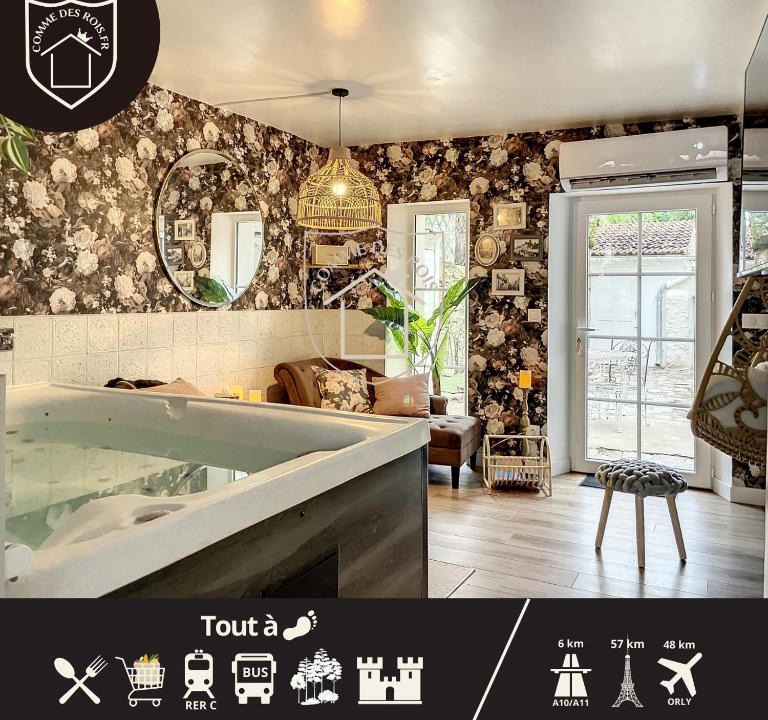 Dourdan Villa | La Romantique des Rois # Jacuzzi # Sauna