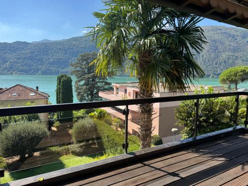 Morcote Apartment | Morcote Limone Suite mit traumhafter Seesicht