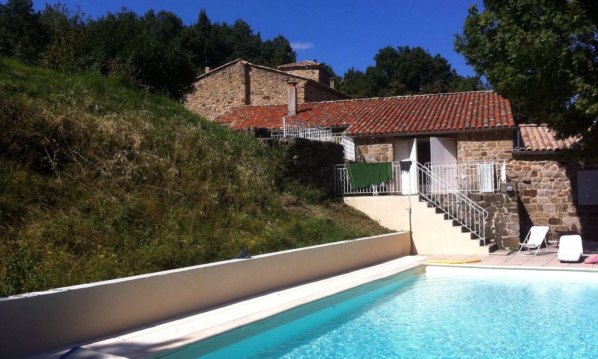 Saint-Priest House | Quiet vacation home with pool and great views of the Ardèche mountains