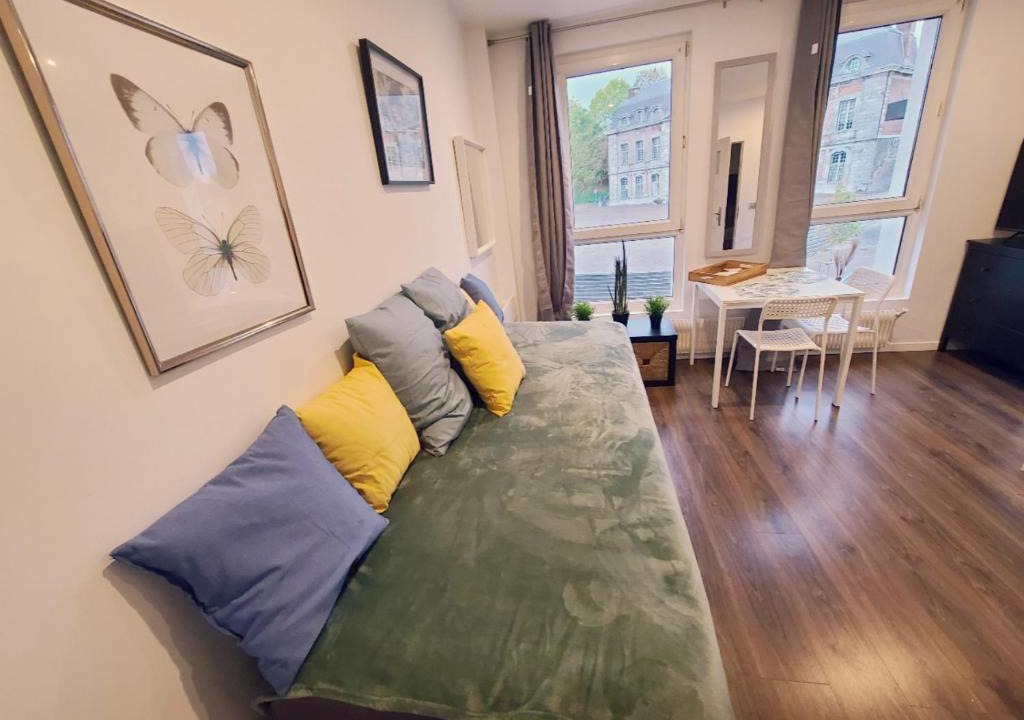 Maubeuge Apartment | Studio chaleureux et élégant en hyper centre de Maubeuge avec vue sur la porte de Mons et la place Vauban