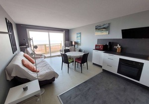 Seafront Apartment with Elevator, Parking, and Balcony