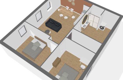 Montlucon Apartment | 57 m² Apartment ∙ 2 bedrooms ∙ 6 guests