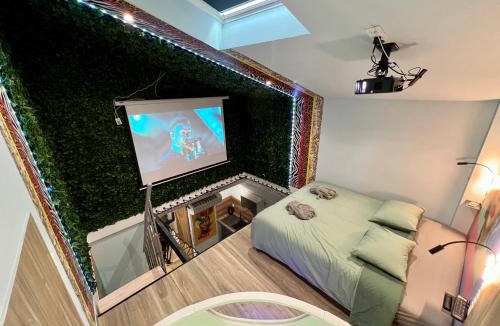 Douai Apartment | Capsule Safari - Jacuzzi - Nintendo Switch - Netflix & Home cinéma - Pouf géant - Filet suspendu