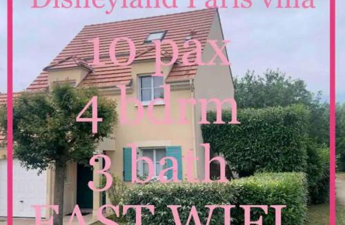 Bailly-Romainvilliers Villa | DISNEY & PARIS Happy Villa for 10 persons with Private Garden & Terrace 4 bedrooms, 3 bathrooms FIBER Wifi Netflix & free Parking