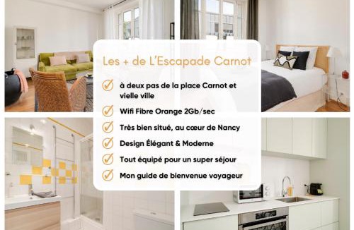 Saint Nicolas - Charles III - Ville vieille - Trois Maisons - Leopold Apartment | L'Escapade Carnot - Nancy centre Stanislas - 2Pers