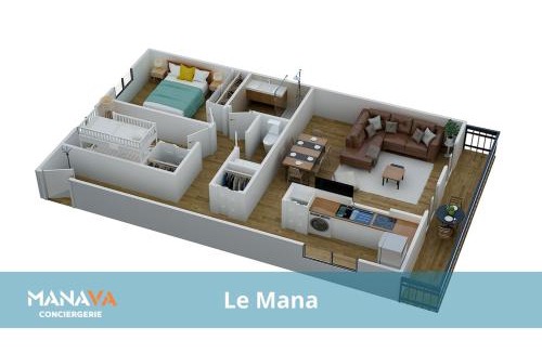 Bailly-Romainvilliers Apartment | Le Mana, 7 pers 2 chambres 12min Disneyland Paris