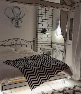 Sable-sur-Sarthe Apartment | Studio illustré Insolite