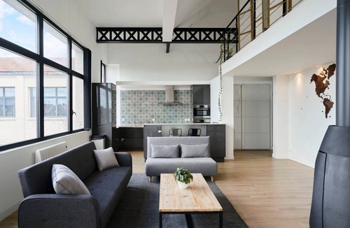 Tourcoing Apartment | Superb 3-bedroom duplex loft + parking.