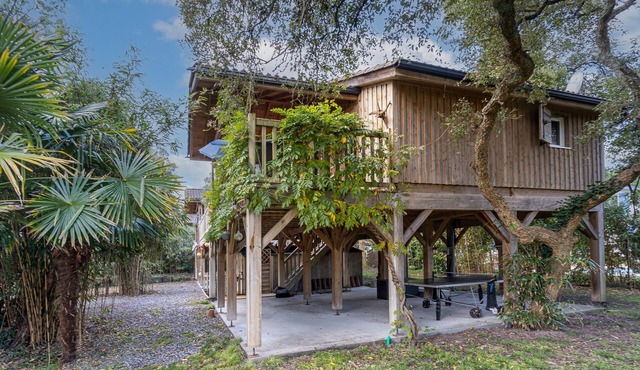 Chalet Perché with All Comforts in Labenne Océan – Unique Stay for 4 – Beach Nearby