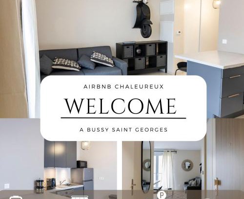 Bussy-Saint-Georges Apartment | Charmant studio en résidence avec parking