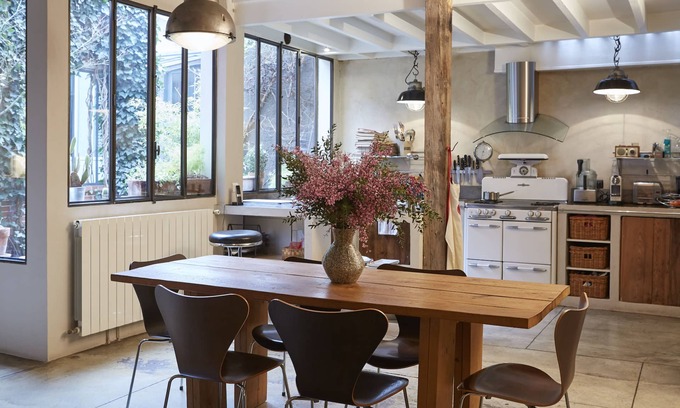 Hopital Saint-Louis Apartment | Chic Spacious Quiet House 125m2 Terrace Heart of Paris Canal St Martin 2 BR A/C
