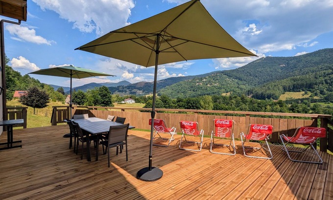 Bussang House | Gîte La Clé des Champs 10 pers Bussang Vosges Breathtaking view Terrace 3* French Alps