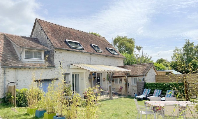 Breuilpont House | Maison de Campagne 6 Personnes Avec Piscine 11 m x 3 M-baignoire Balnéothérapie